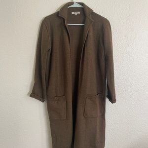 Moss green sweater coat